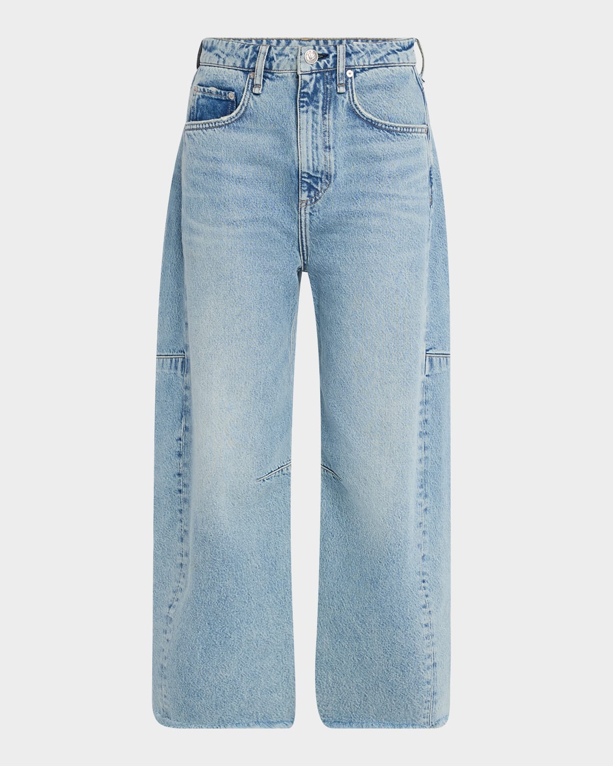 Rag & Bone Charlie High-rise Barrel Jeans In Blue