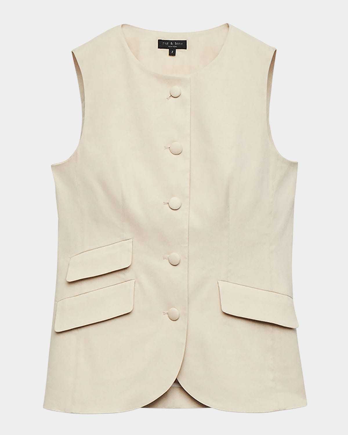 Rag & Bone Slade Crew Linen Vest