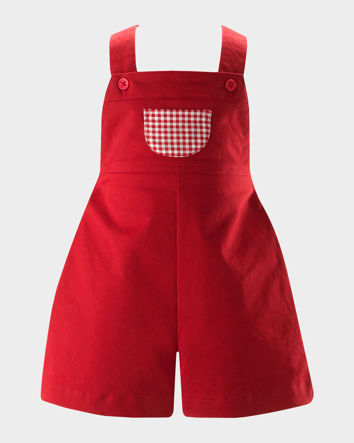 Rachel Riley Boy's Gingham Shirt & Dungaree Set, Size
