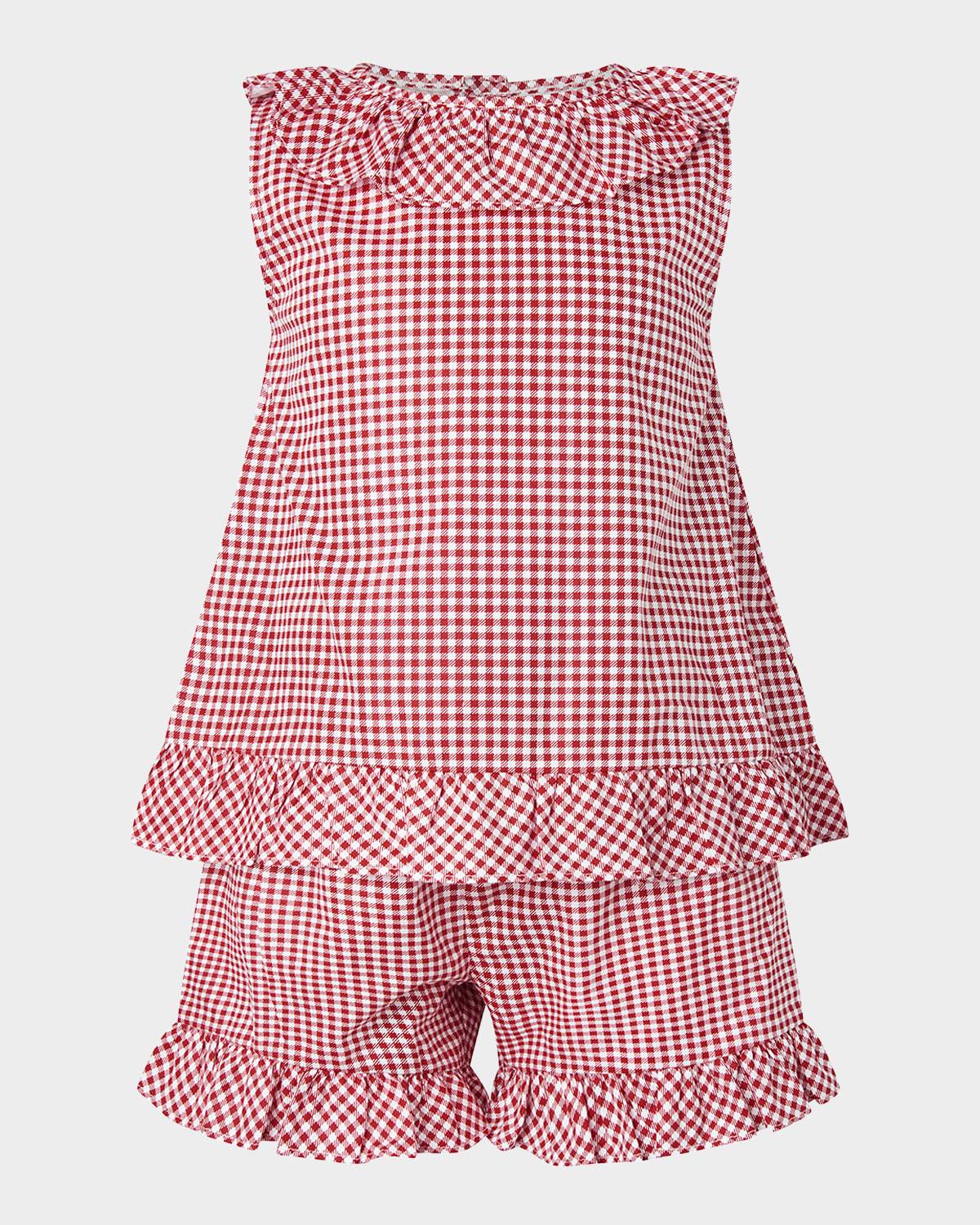 Shop Rachel Riley Girl's Gingham Frill Top & Shorts Set