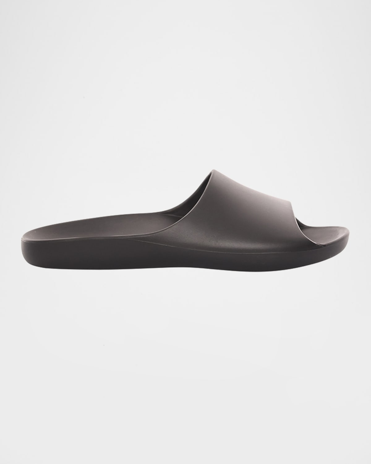 The Row Ama Rubber Flat Slide Sandals In Black