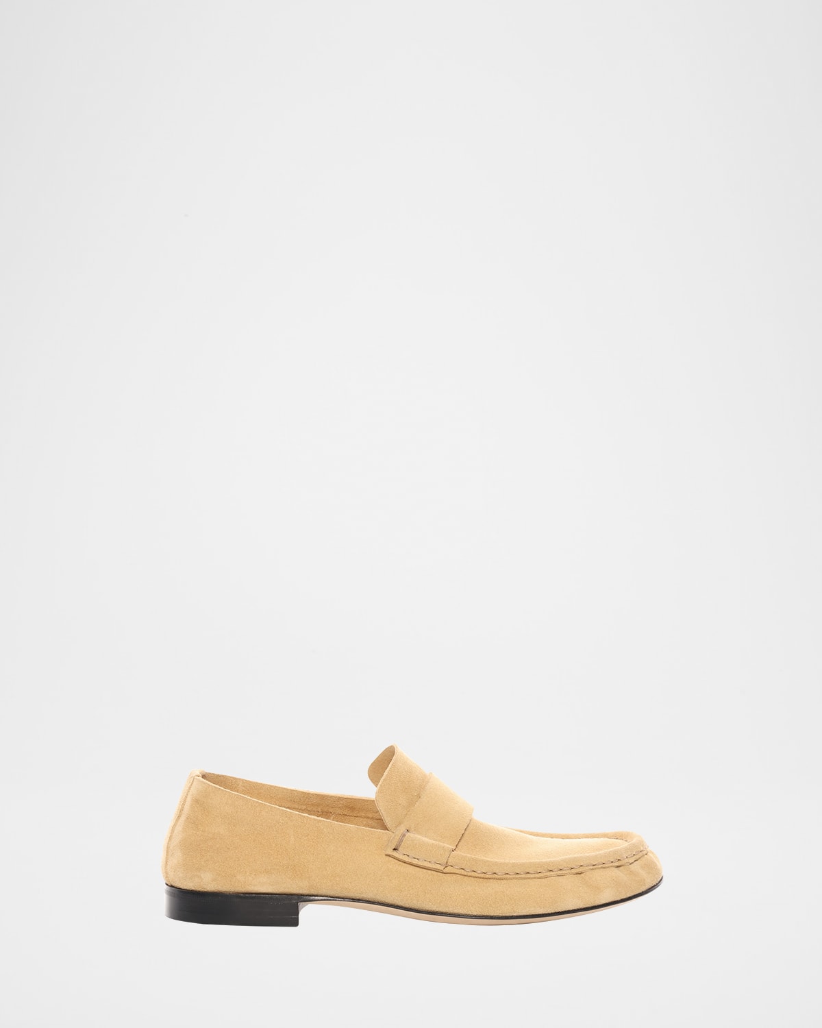 The Row Calf Suede Slip-on Loafers In Yellow