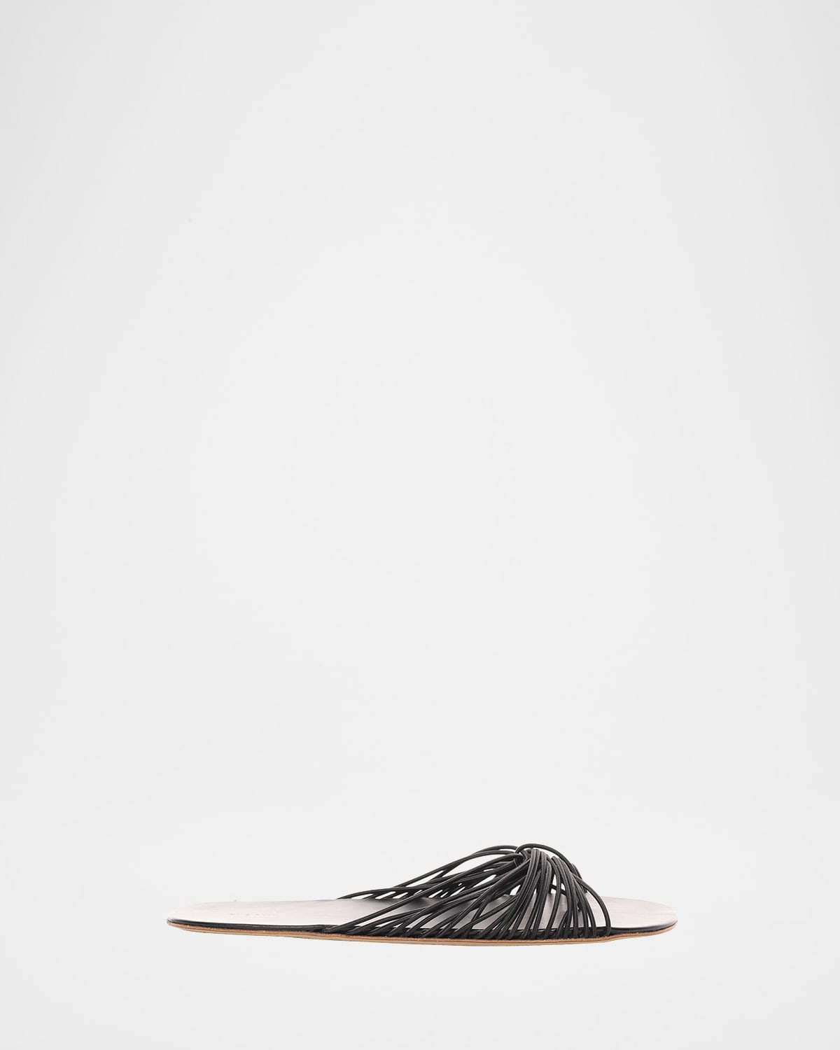 The Row Sara Elastic Thong Slide Sandals In Black