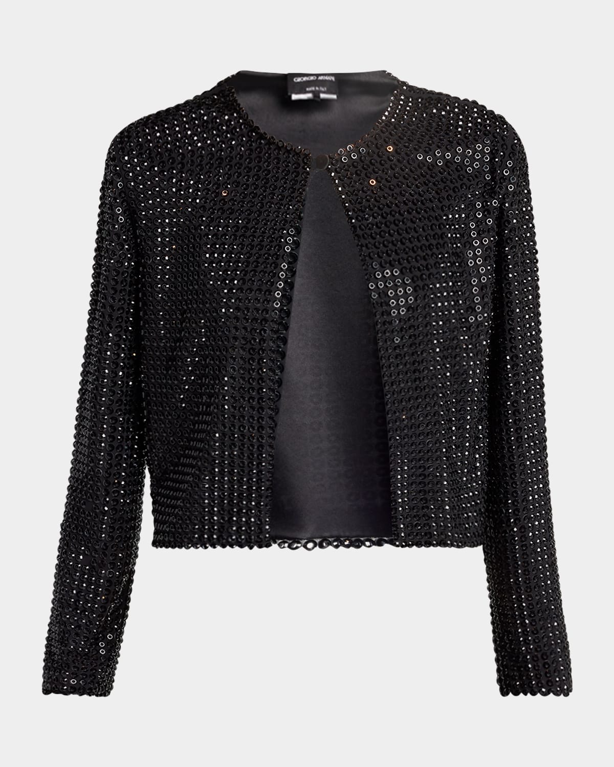 Giorgio Armani Embroidered Silk Topper Jacket
