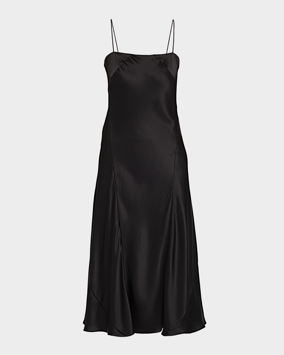Giorgio Armani Double Silk Satin Spaghetti-strap Midi Dress