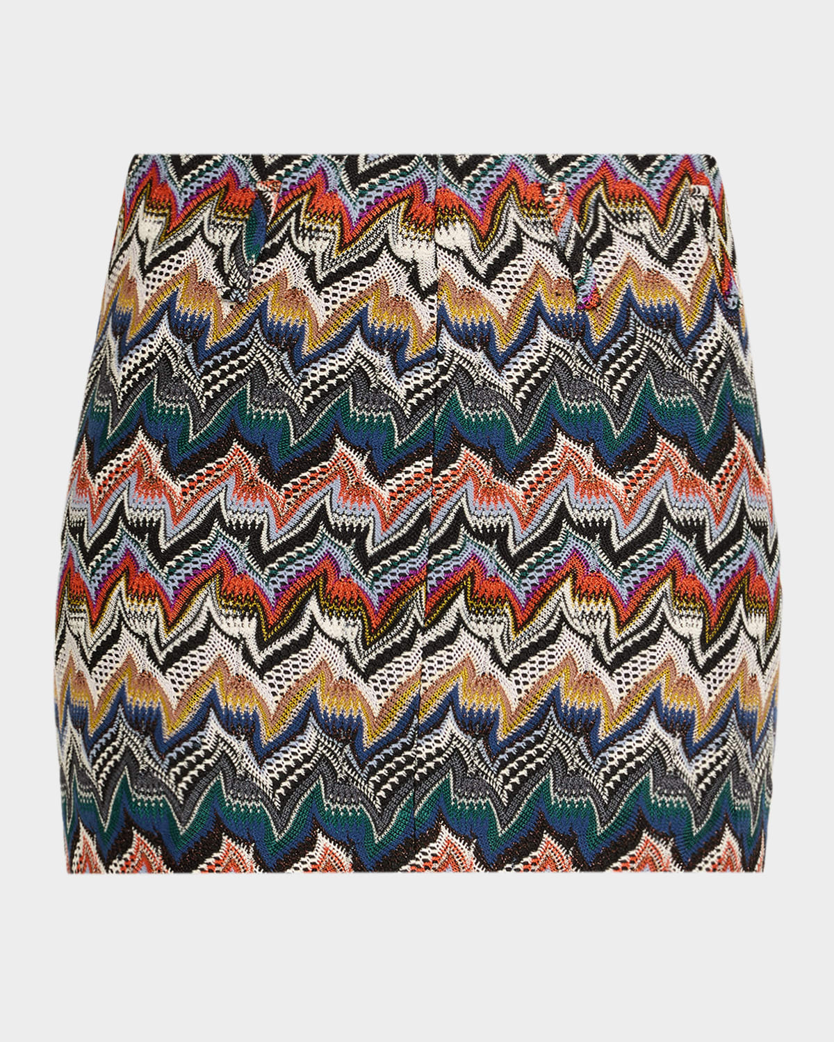 Metallic Zigzag Mini Skirt