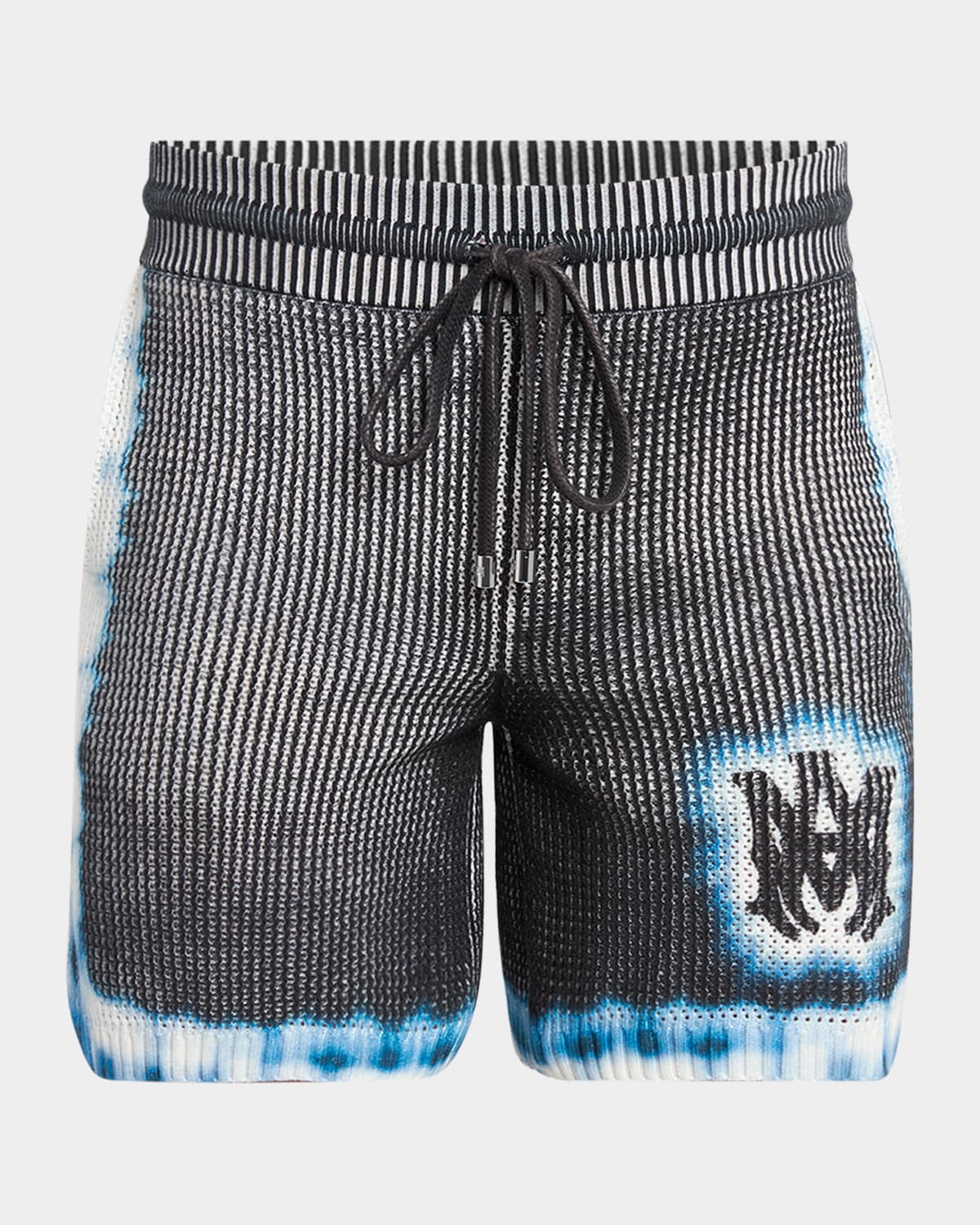 Amiri Men's Mesh Tie-dye Ma Pull-on Shorts In Black