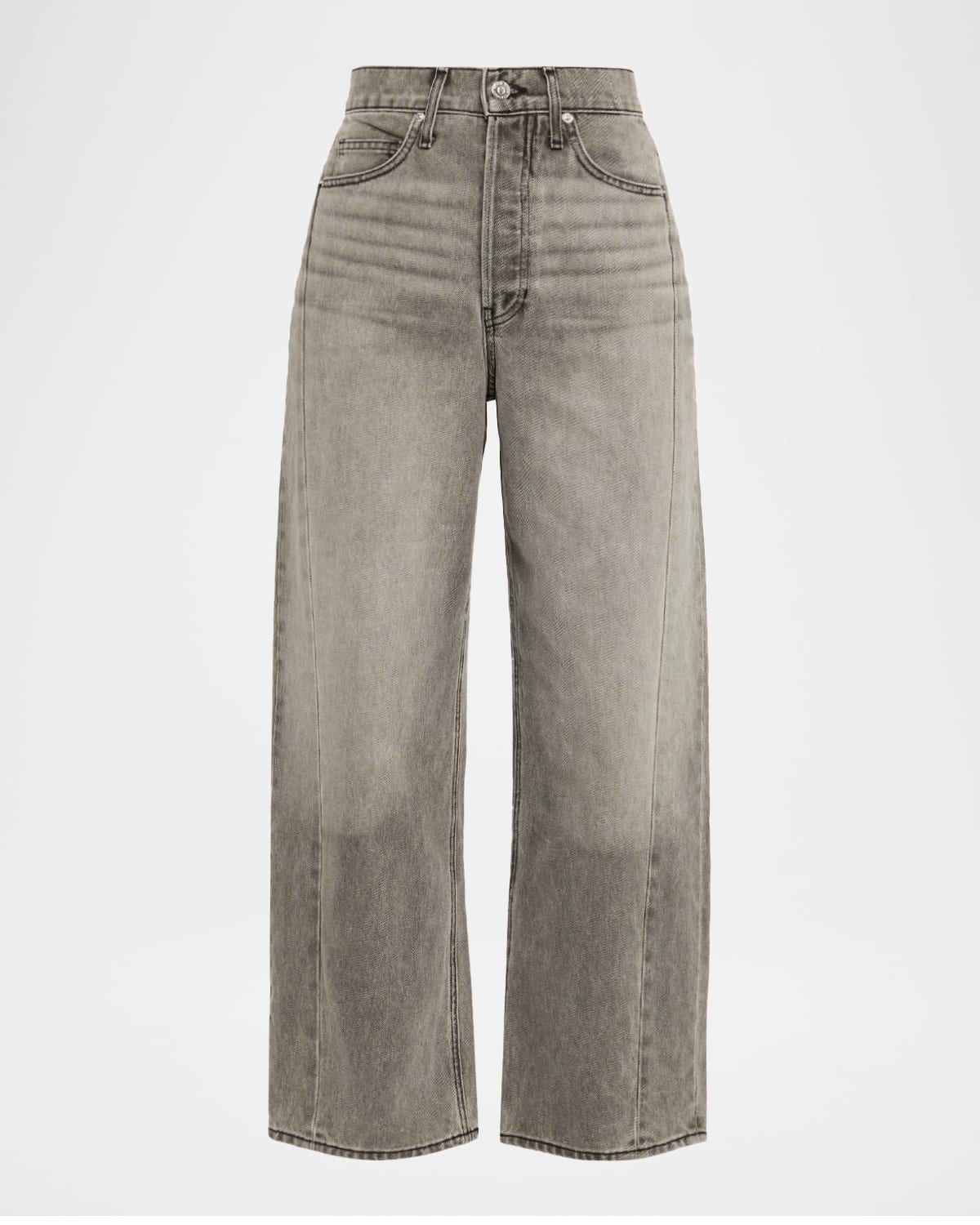 Veronica Beard Panelled Cotton Jeans In Gray