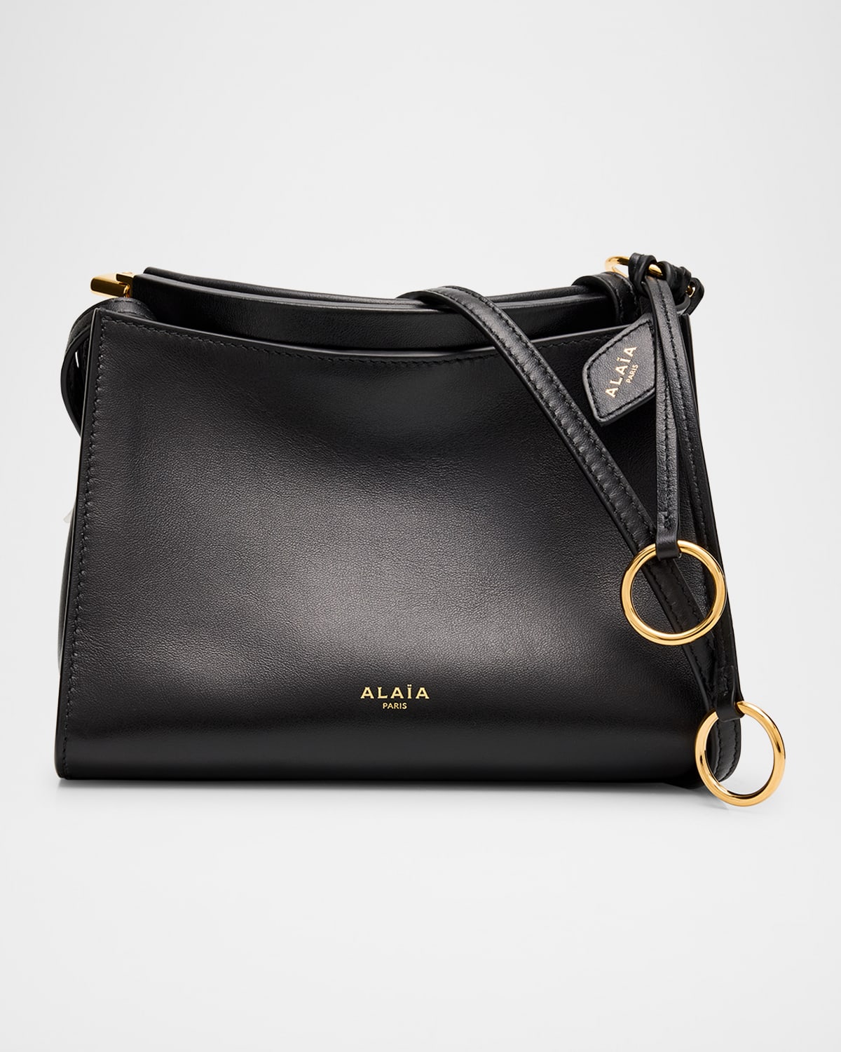 Alaïa Le Click Small Square Shoulder Bag In Glossy Leather