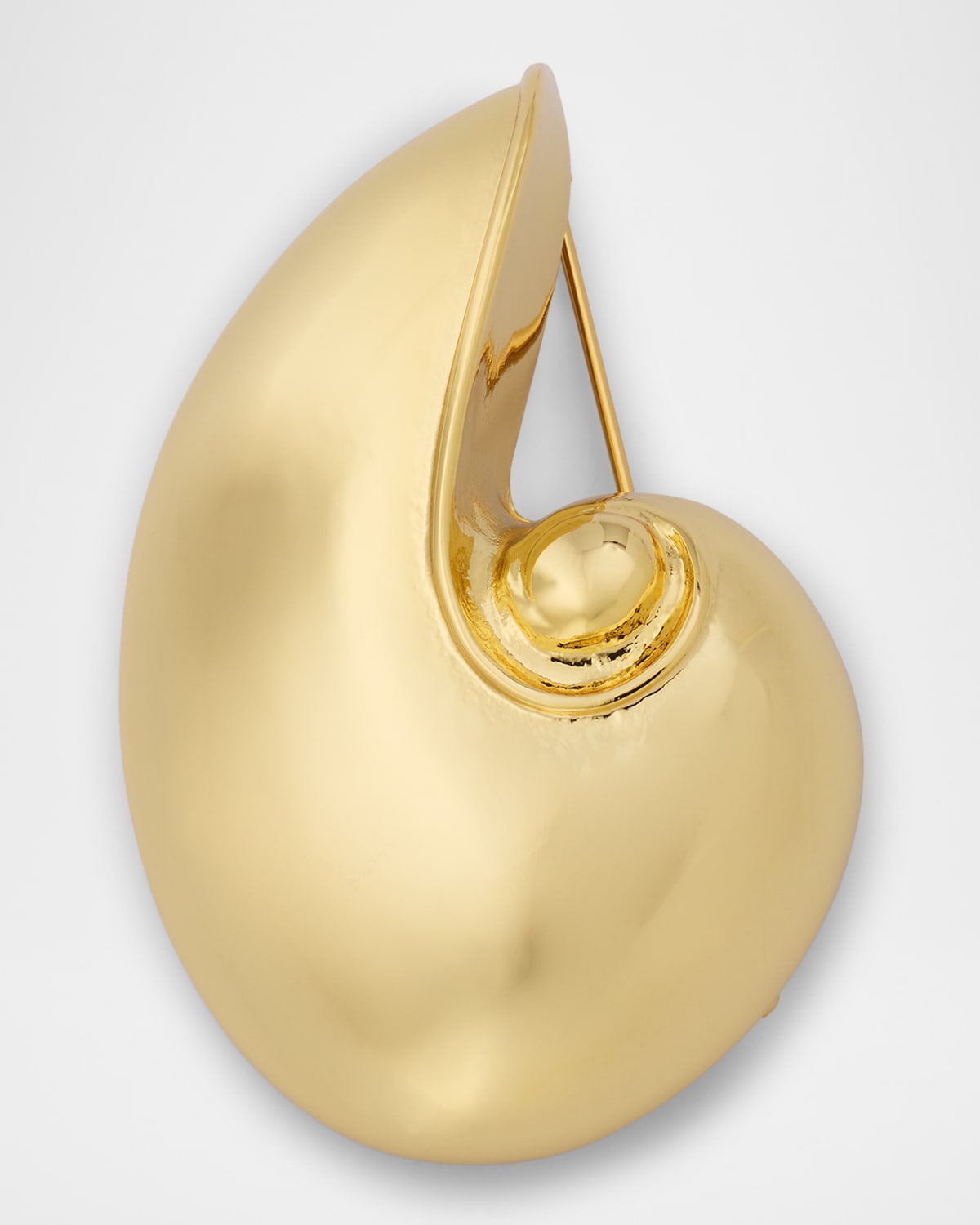 Golden Seashell Brooch
