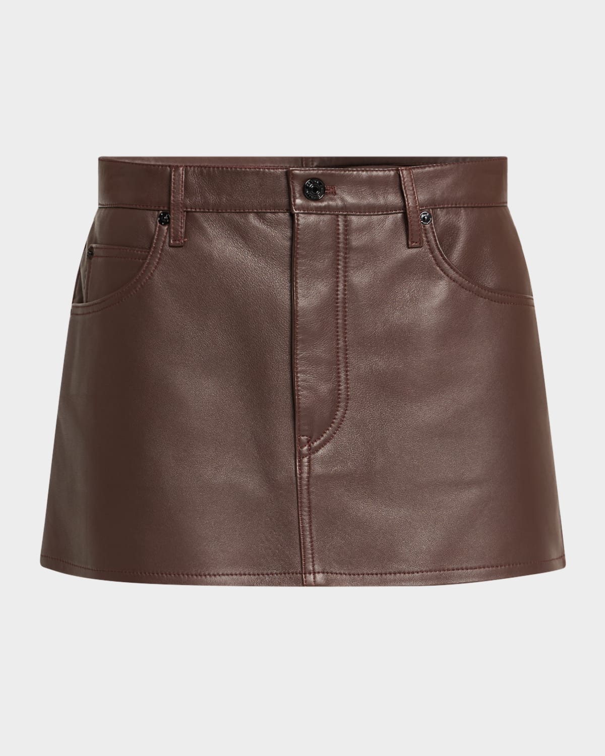Frame The Leather Mini Skirt