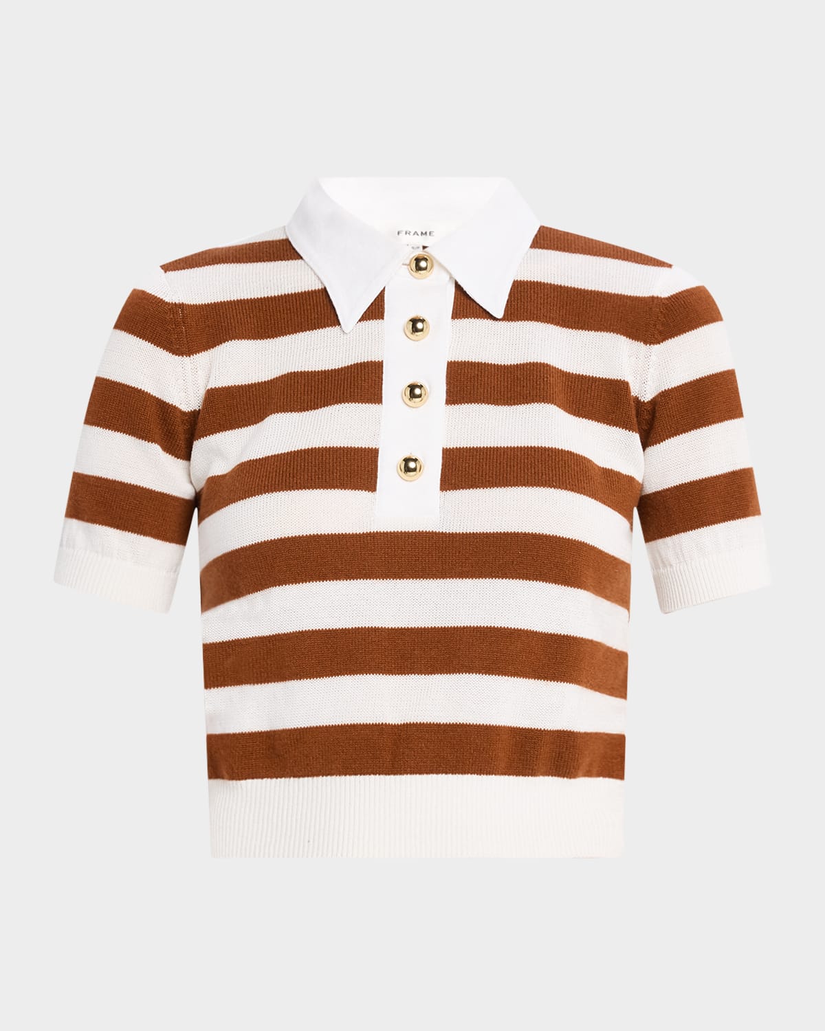 Frame The Bold Stripe Polo Sweater