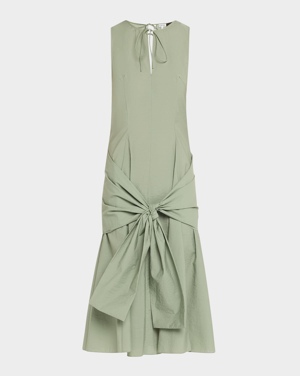 Loewe Draped Tie-waist Midi Dress