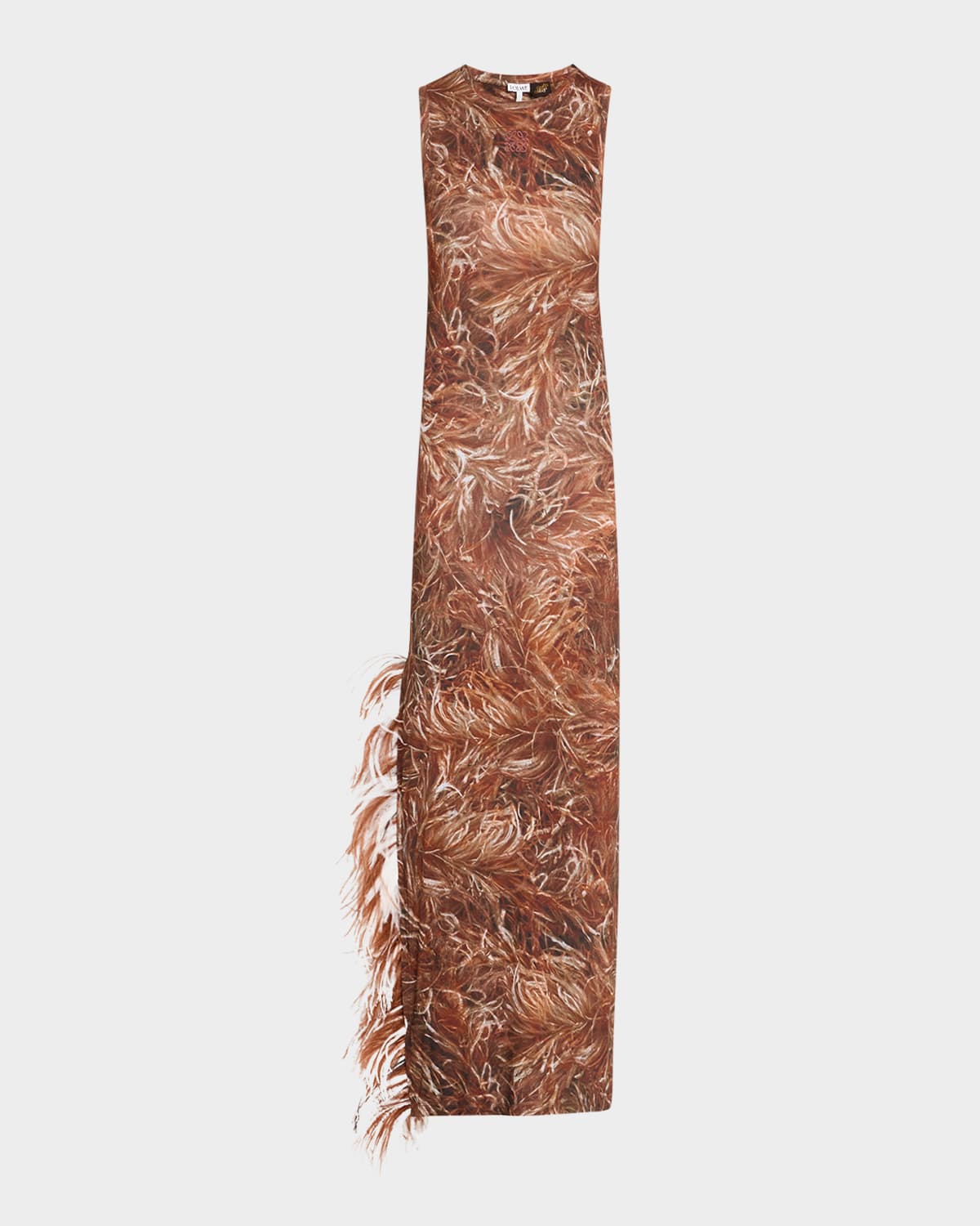 Loewe Feather Detail Tank Maxi Dress