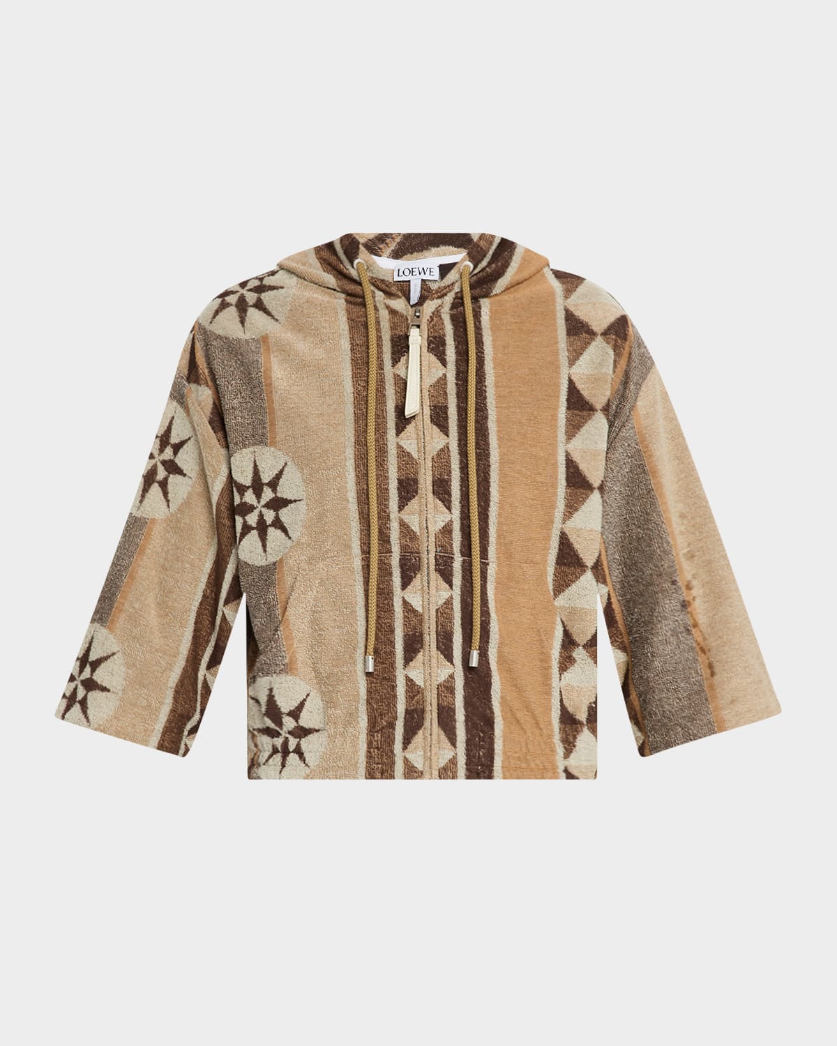 Loewe Short-sleeve Crop Towelling Hoodie