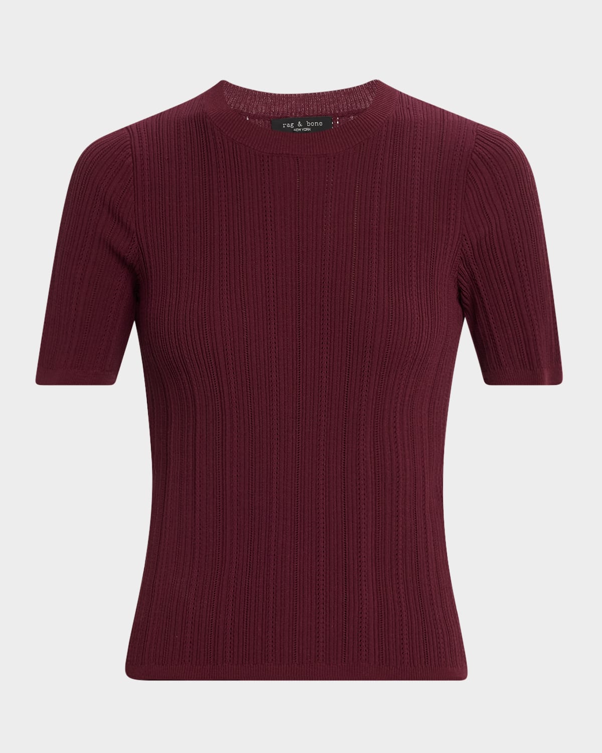 Rag & Bone Camryn Short Sleeve Rib Sweater