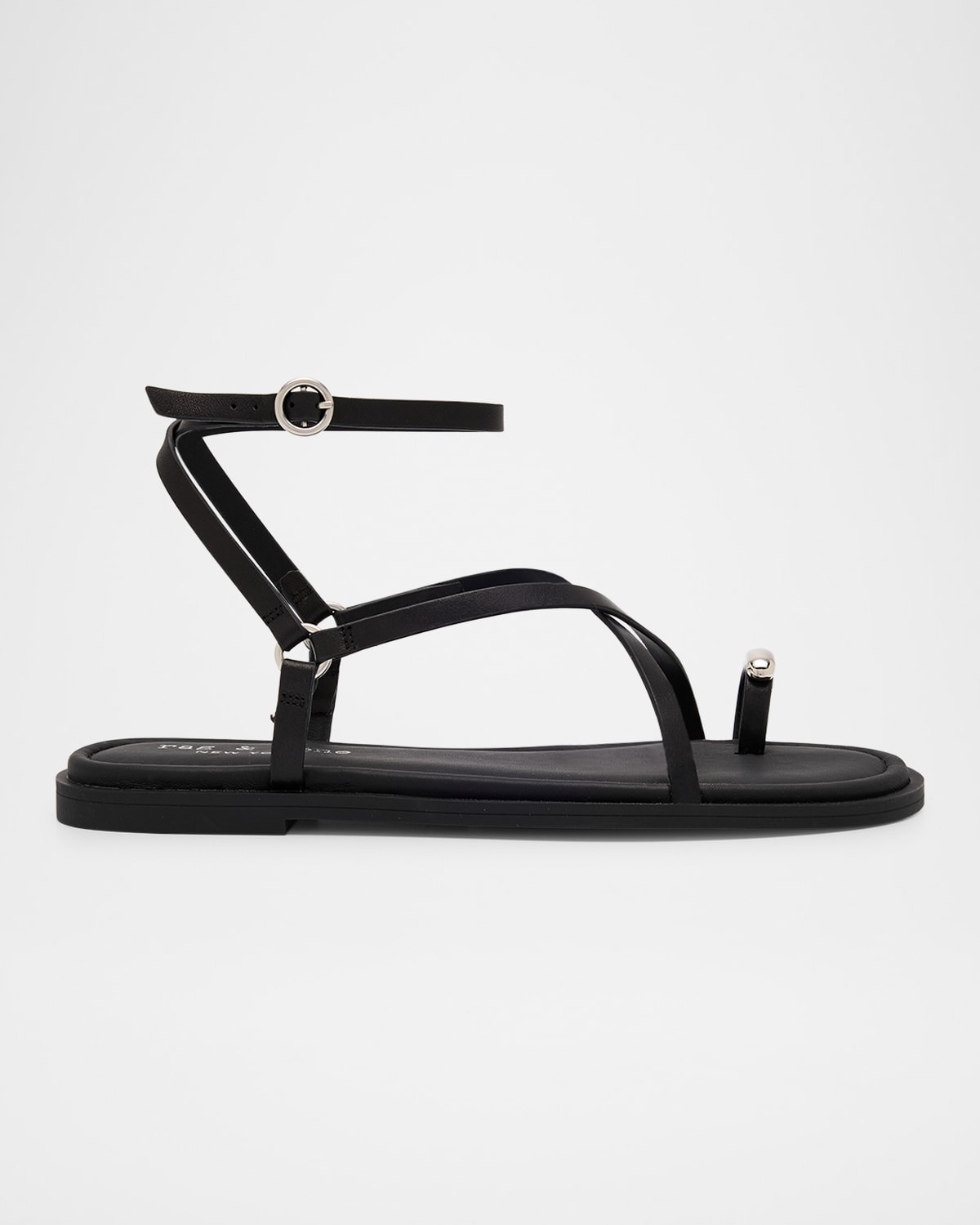 Rag & Bone Leather Geo Strappy Toe-ring Sandals