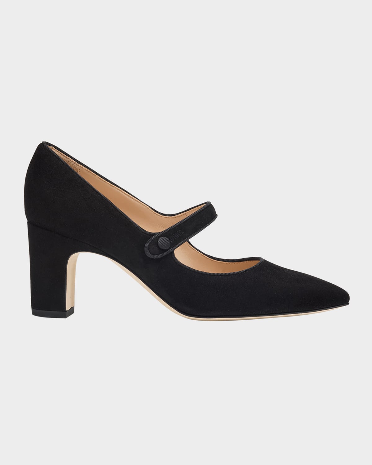Manolo Blahnik Campariba Kid Suede Pumps In Black