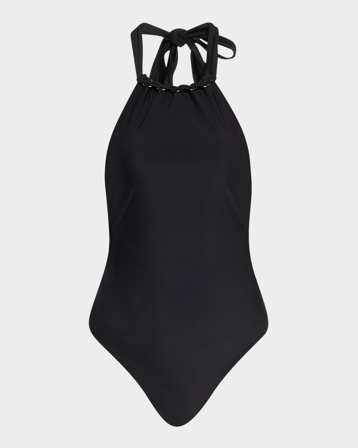 Ramy Brook Jasmyne Ring Halter One-piece Swimsuit