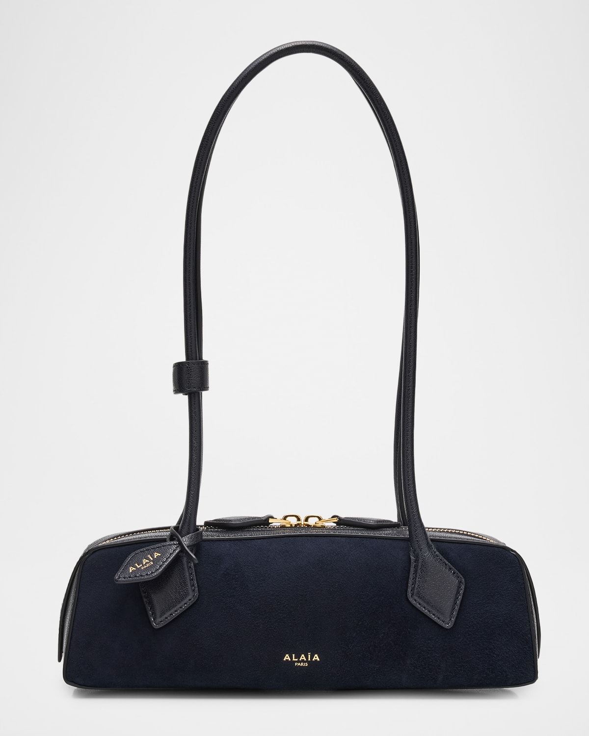 Alaïa Le Teckel Small Shoulder Bag In Suede And Leather