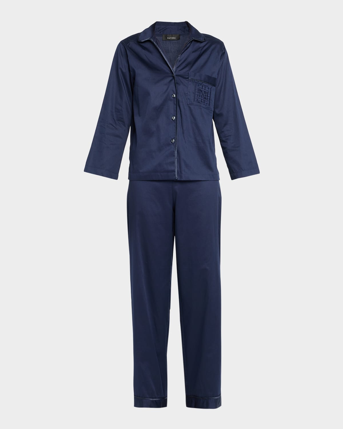 Natori Cropped Cotton Sateen Pajama Set