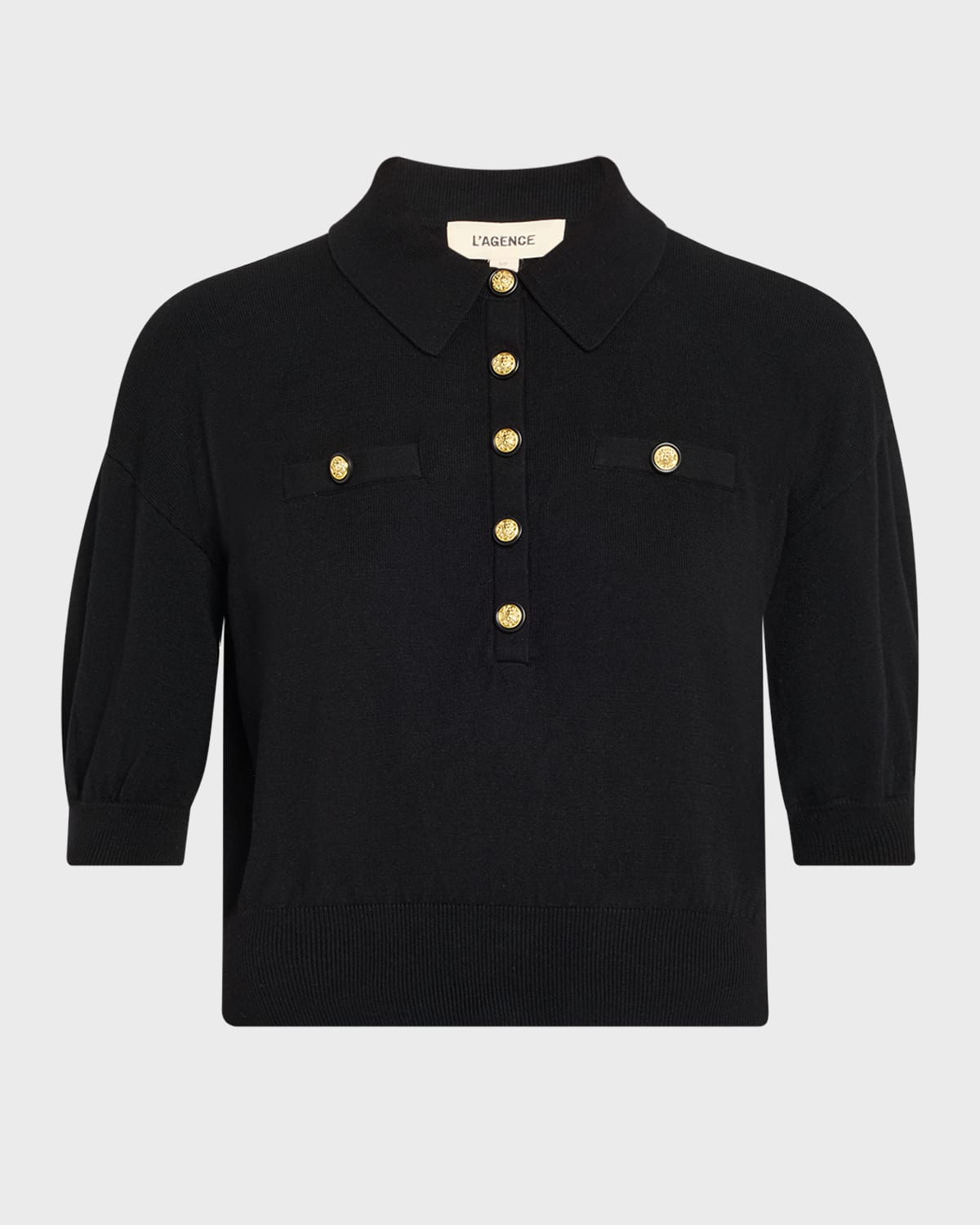 L'agence Masaki Short-sleeve Sweater In Multi