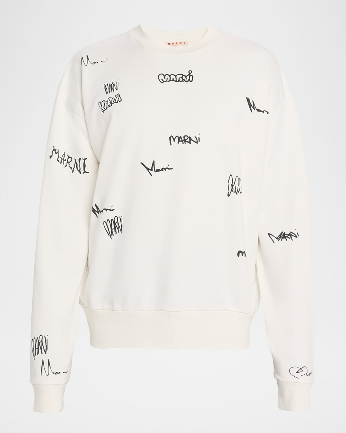 Men's Allover Multi-Logo Long-Sleeve T-Shirt