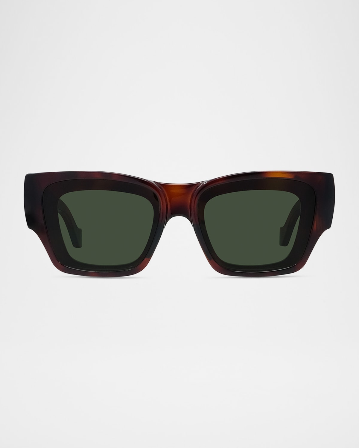 Loewe Signature Logo-print Square Sunglasses In Dark Havanagreen