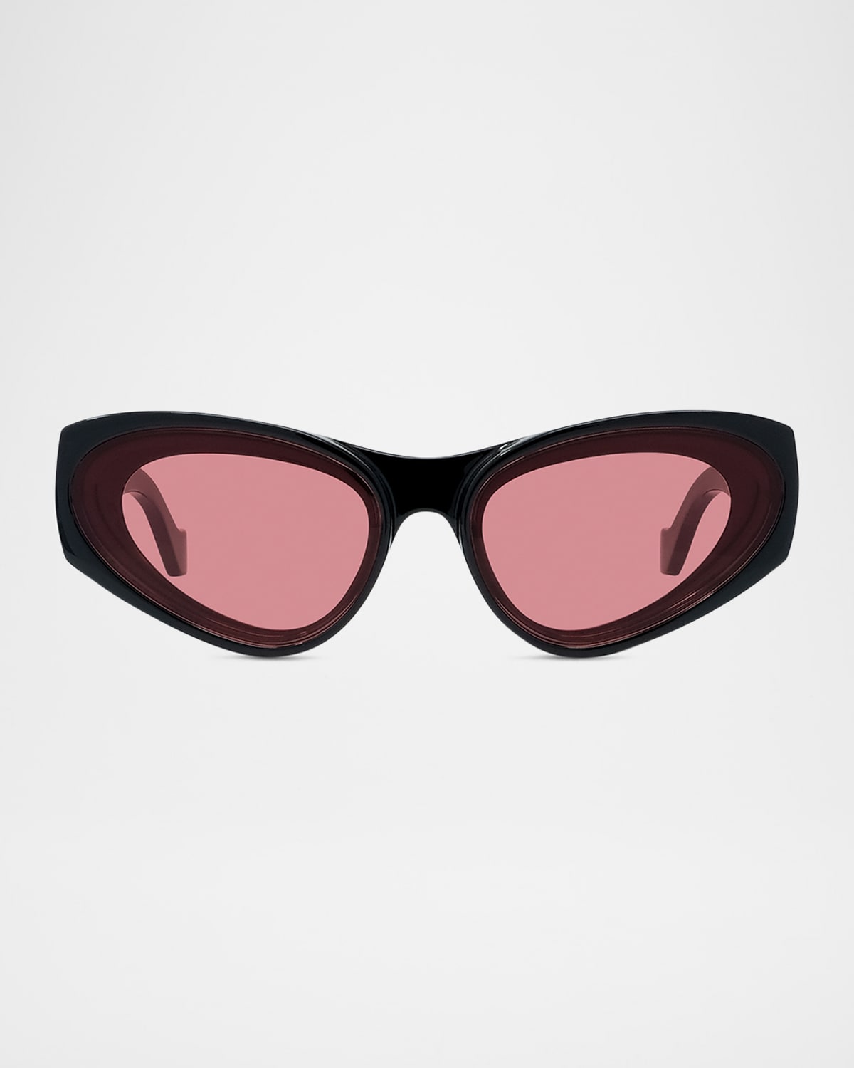 Loewe Signature Black Cat Eye Sunglasses, 62mm