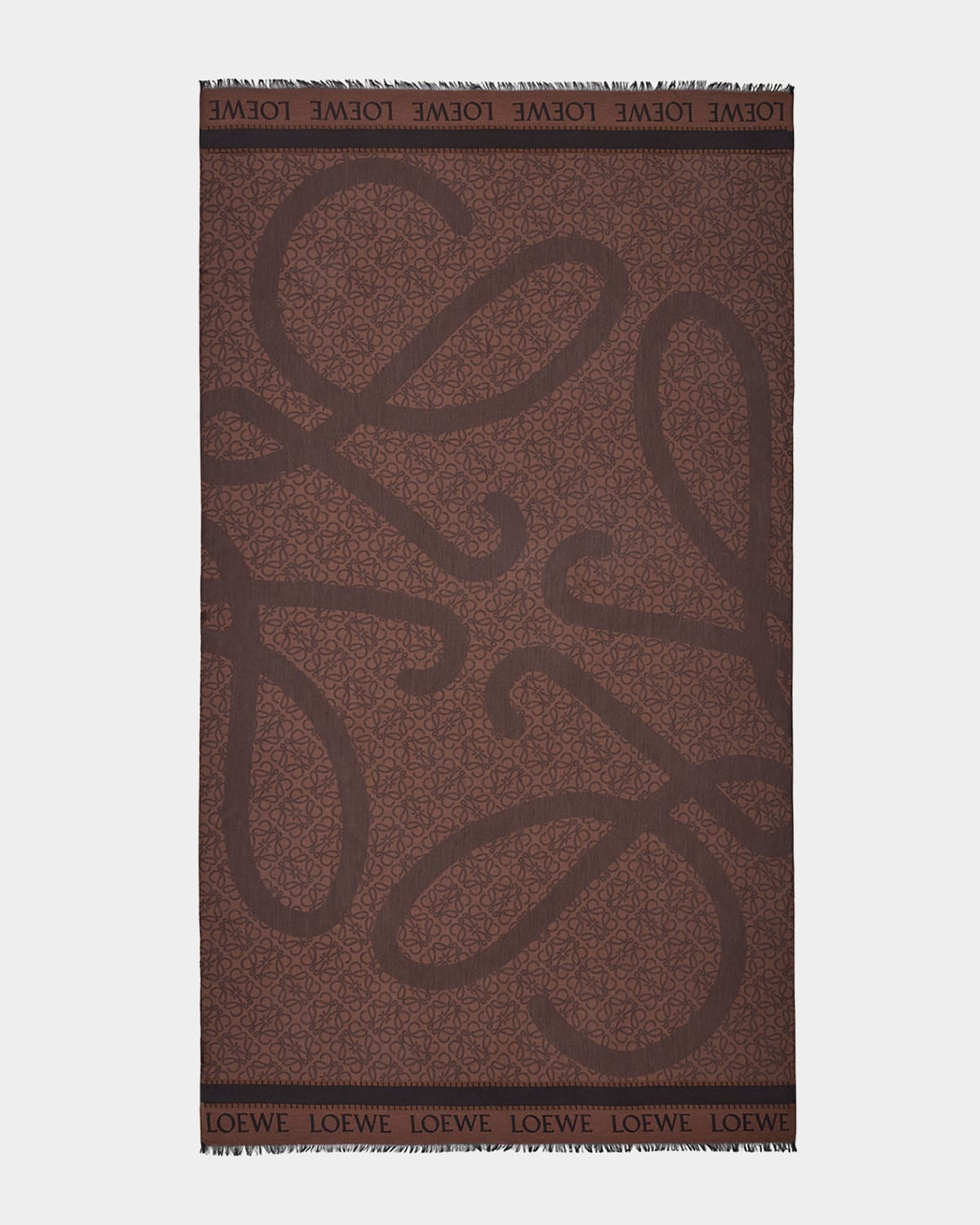 LOEWE ANAGRAM COTTON PAREO SCARF 