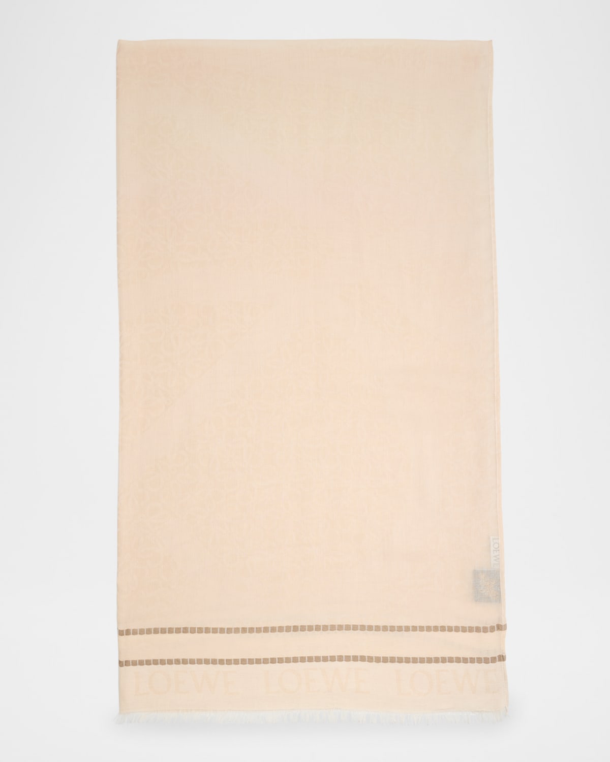 LOEWE ANAGRAM COTTON PAREO SCARF 