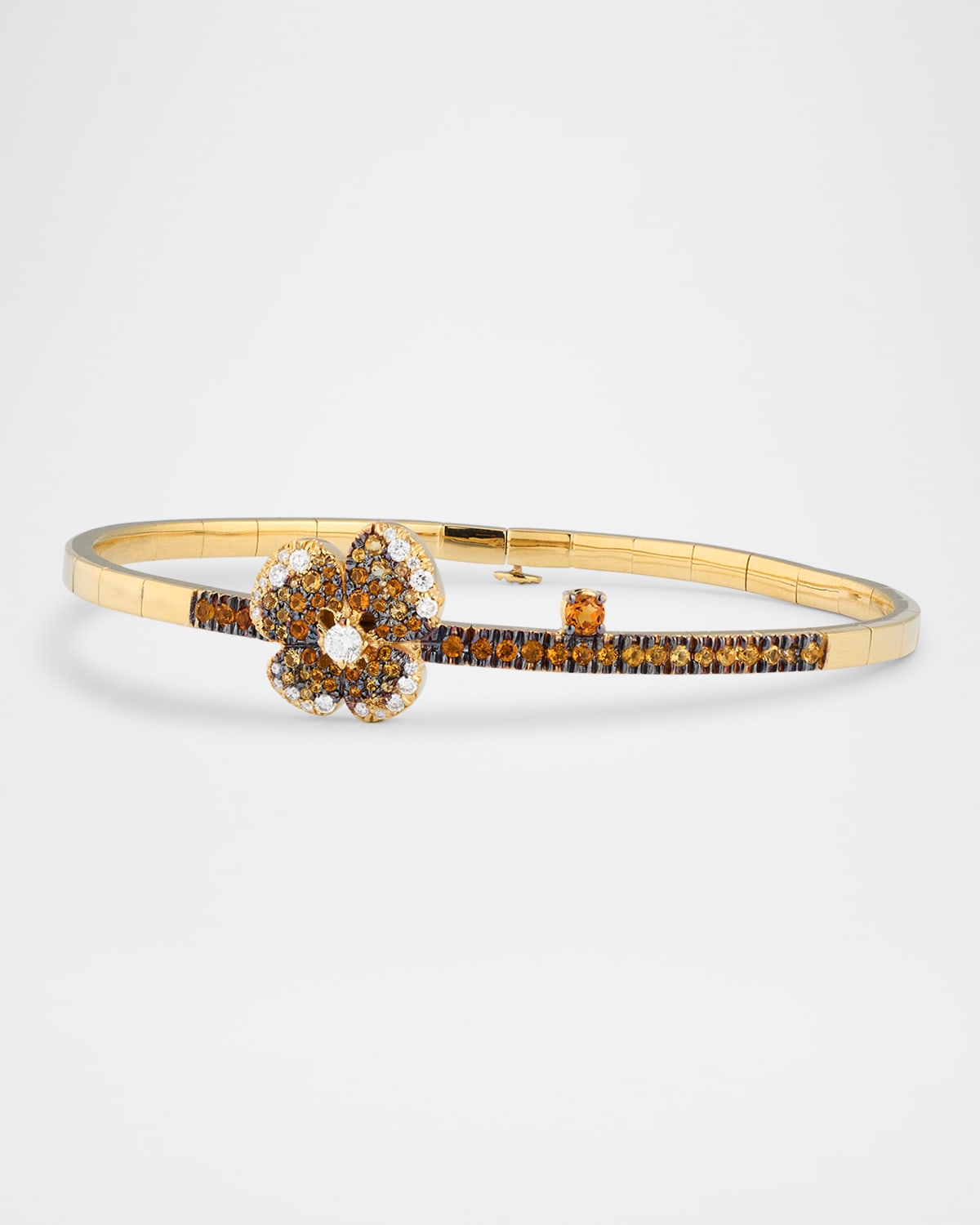 Ischia Bracelet in 18K Yellow Gold with White Diamonds and Citrine
