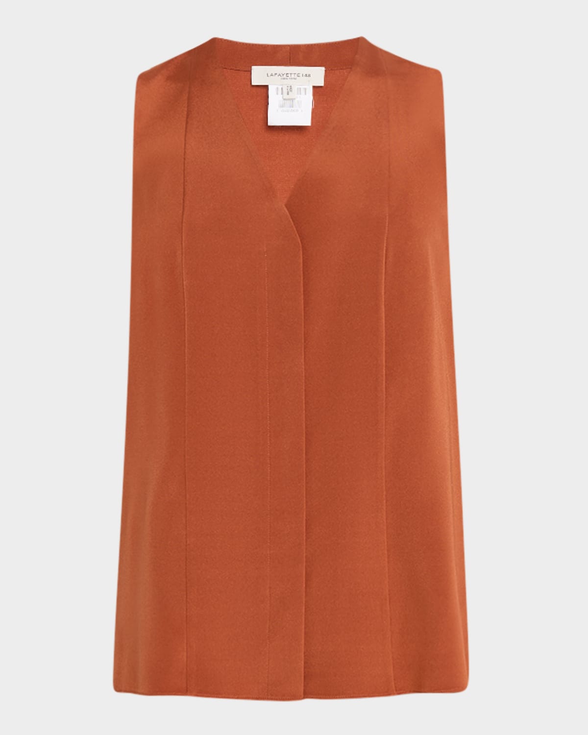 Lafayette 148 Sleeveless Organic Stretch Silk Blouse