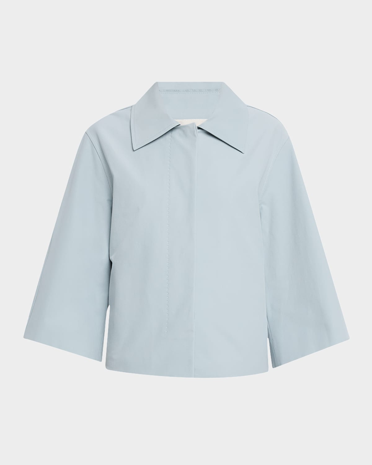 Lafayette 148 New York Cropped 3/4-Sleeve Boxy Jacket