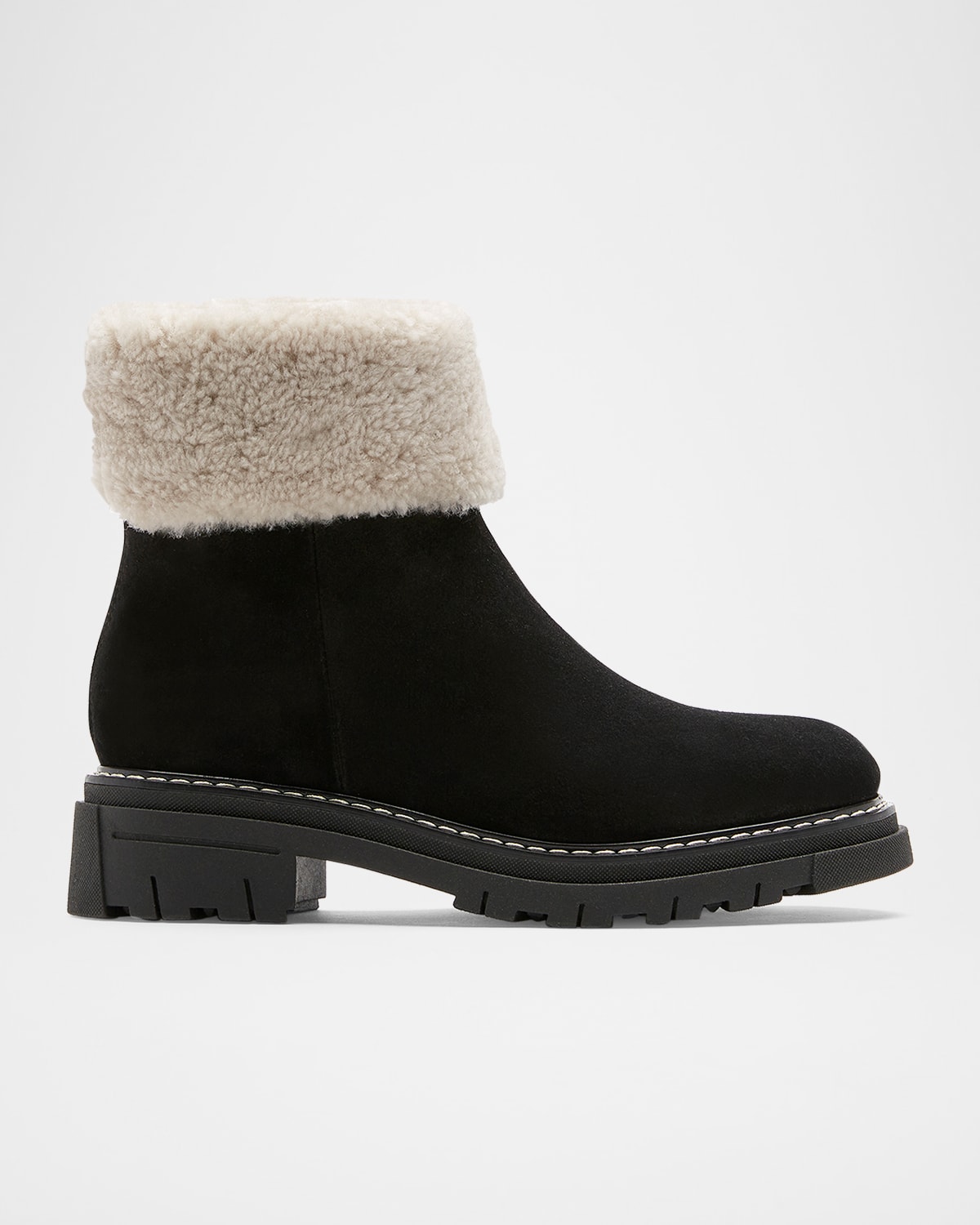 La Canadienne Dwayne Shearling-lined Suede Booties In Multi