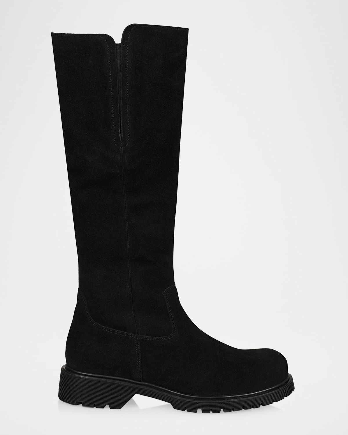 La Canadienne Harry Shearling-lined Suede Knee-high Boots In Black