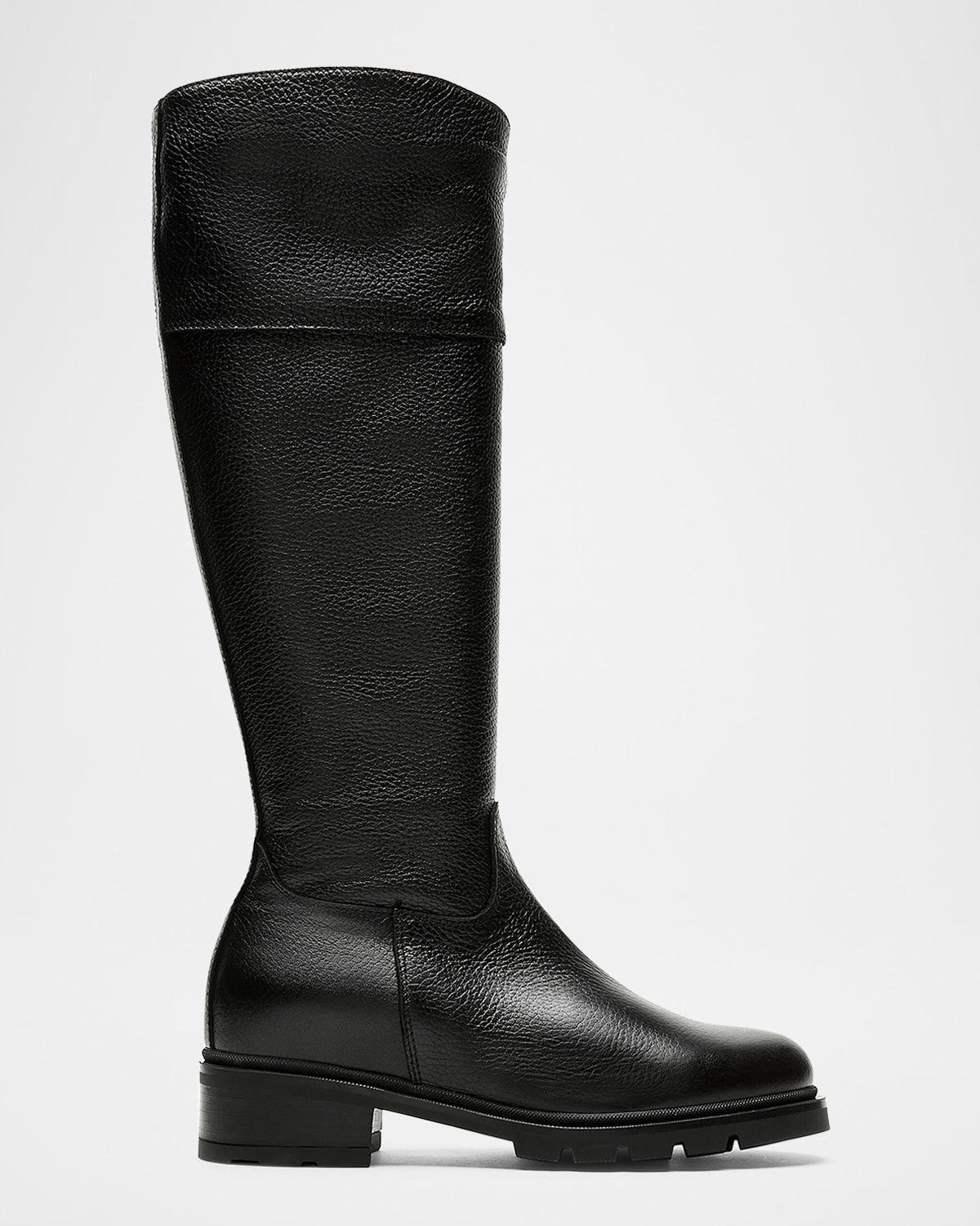 La Canadienne Scottie Leather Lug-sole Knee-high Boots In Black