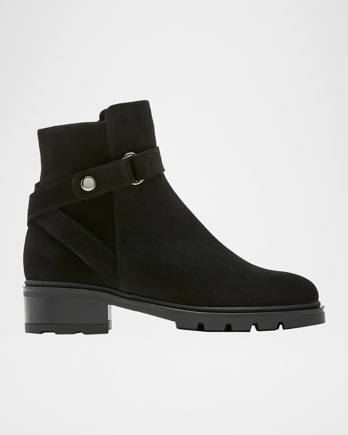 La Canadienne Steven Suede Ankle Booties In Black