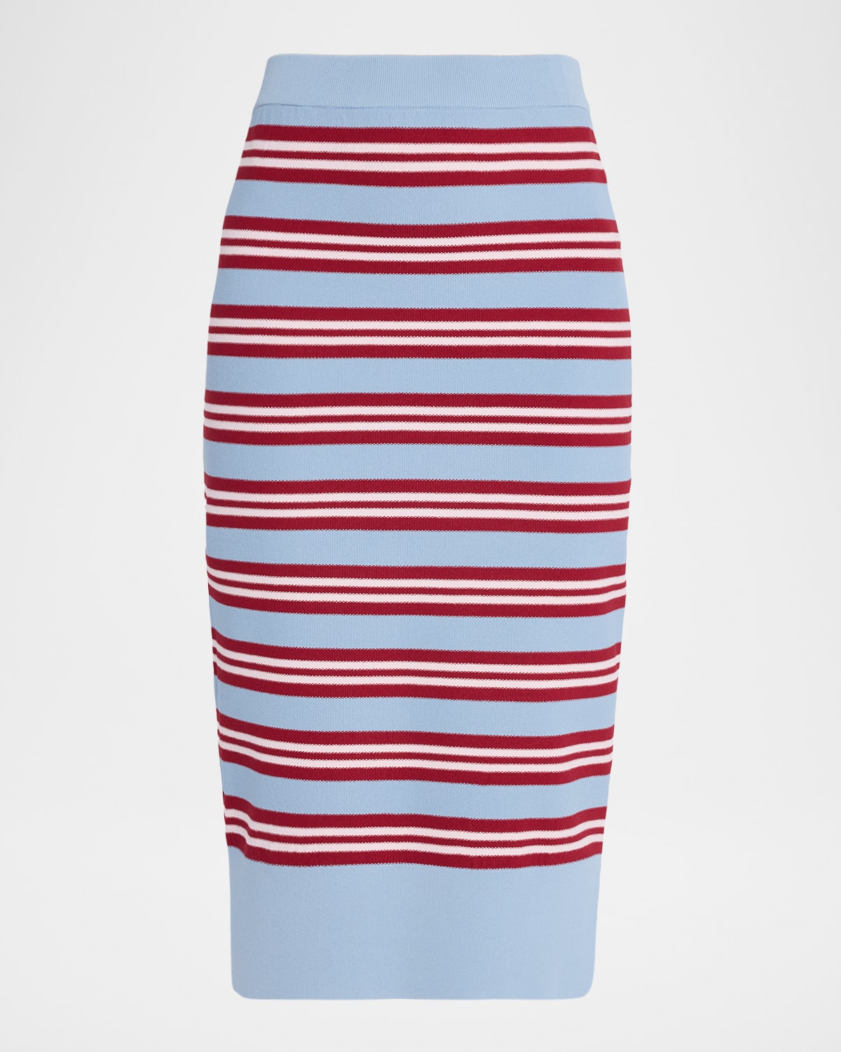Aknvas Rosalyn Knit Pencil Skirt In Burgundy