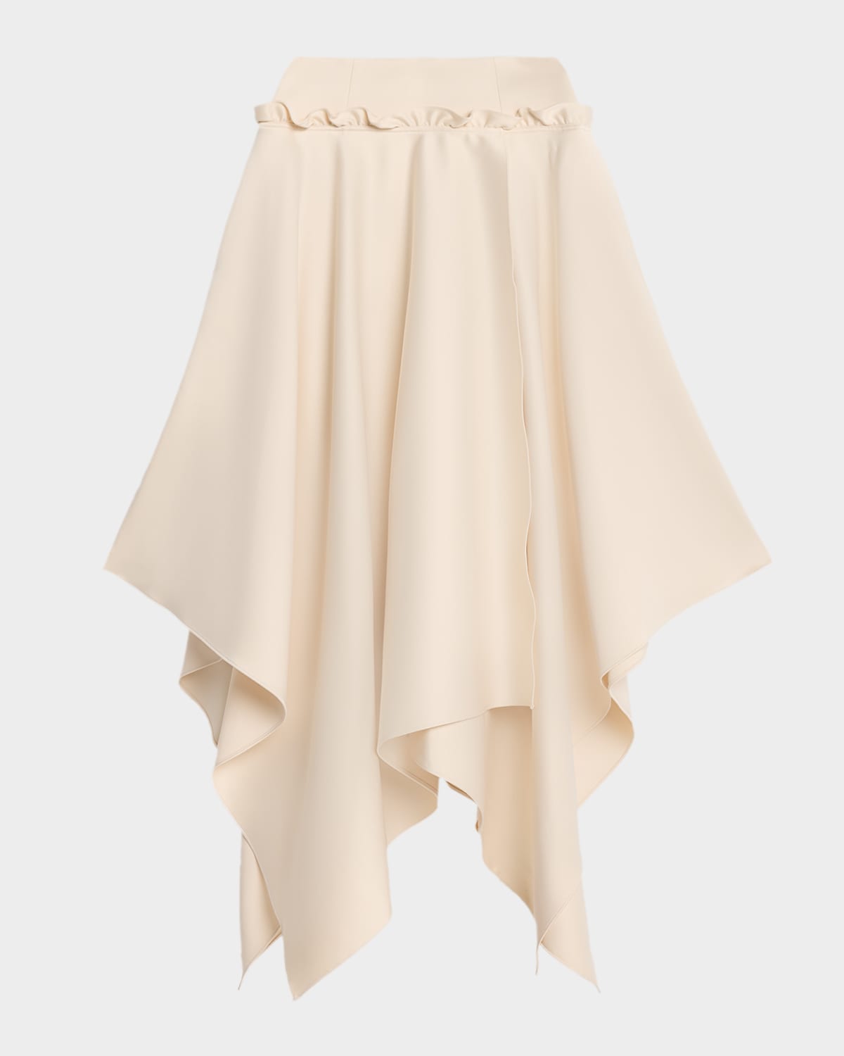 Aknvas Vera Satin Handkerchief Skirt In White