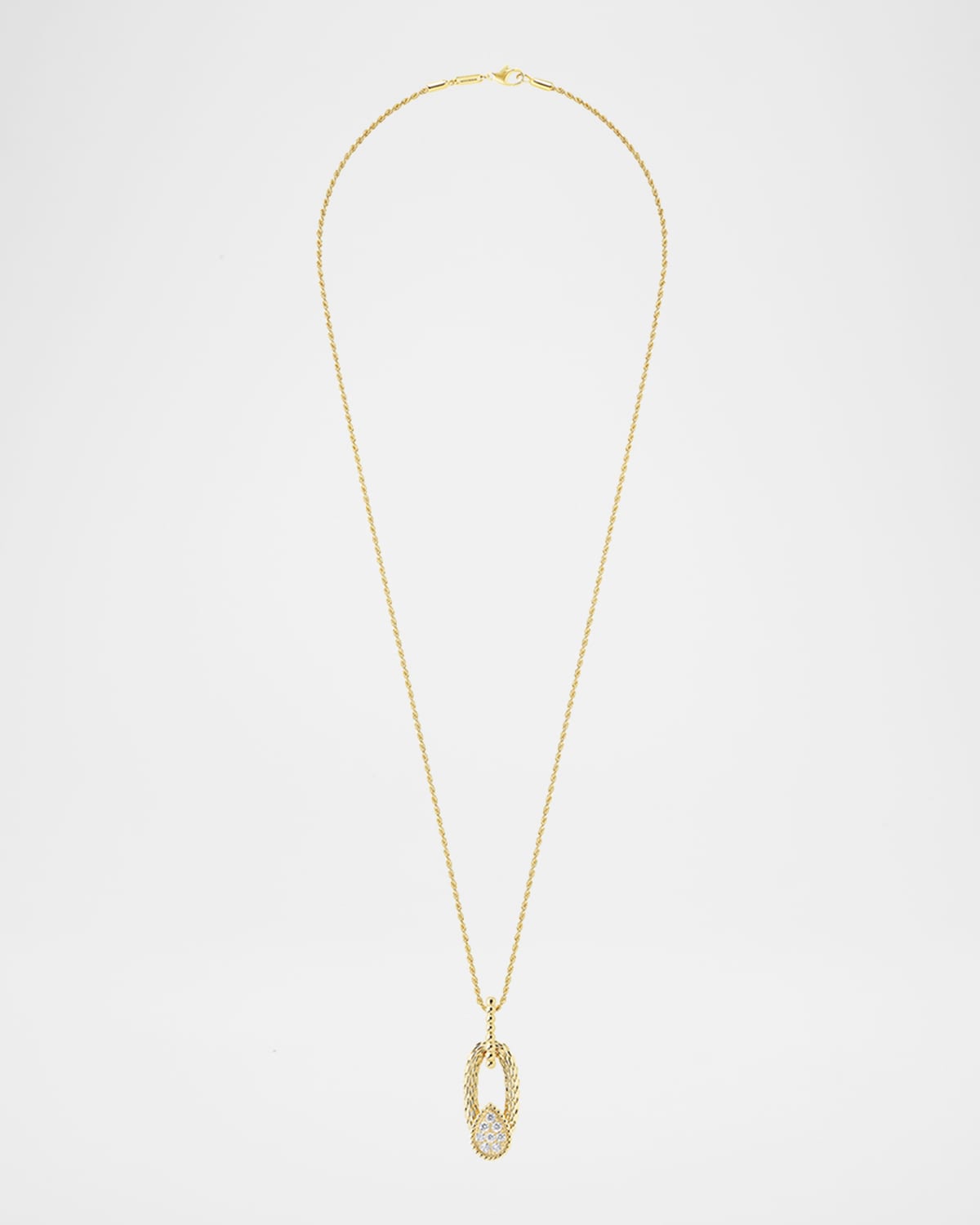 Serpent Boheme Vintage 18K Yellow Gold Diamond Pendant Necklace, 20"L