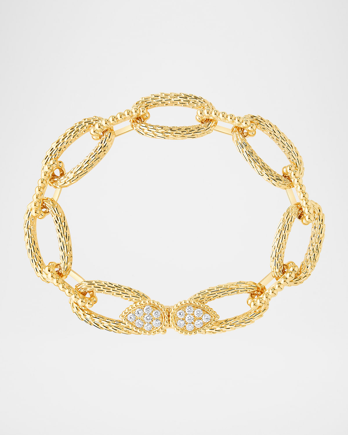 Boucheron Serpent Boheme Vintage 18K Yellow Gold Diamond Link Bracelet