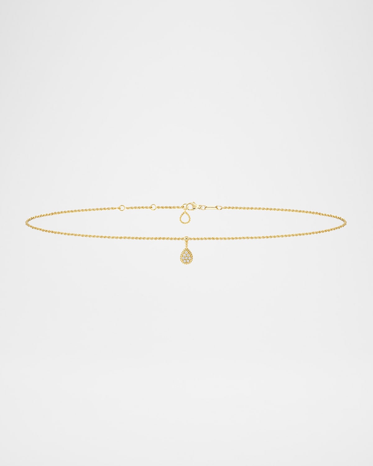 Serpent Boheme 18K Yellow Gold Diamond Chain Anklet