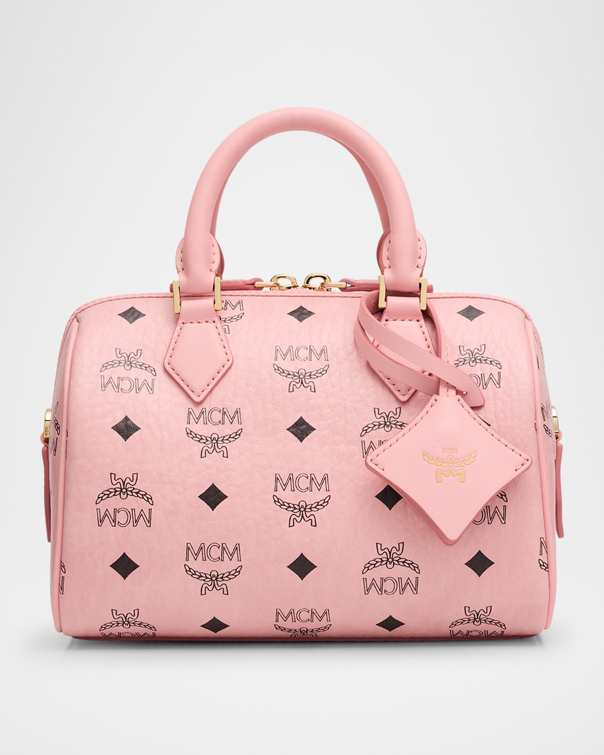 Ella Small Boston Visetos Top-Handle Bag