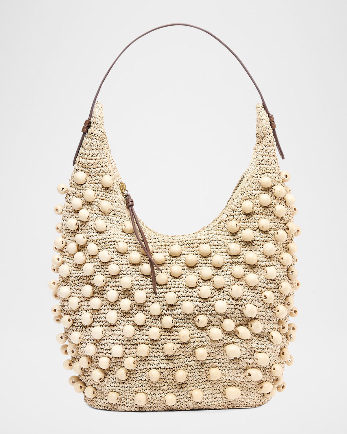 The Brighton Beaded Raffia Shoulder Bag