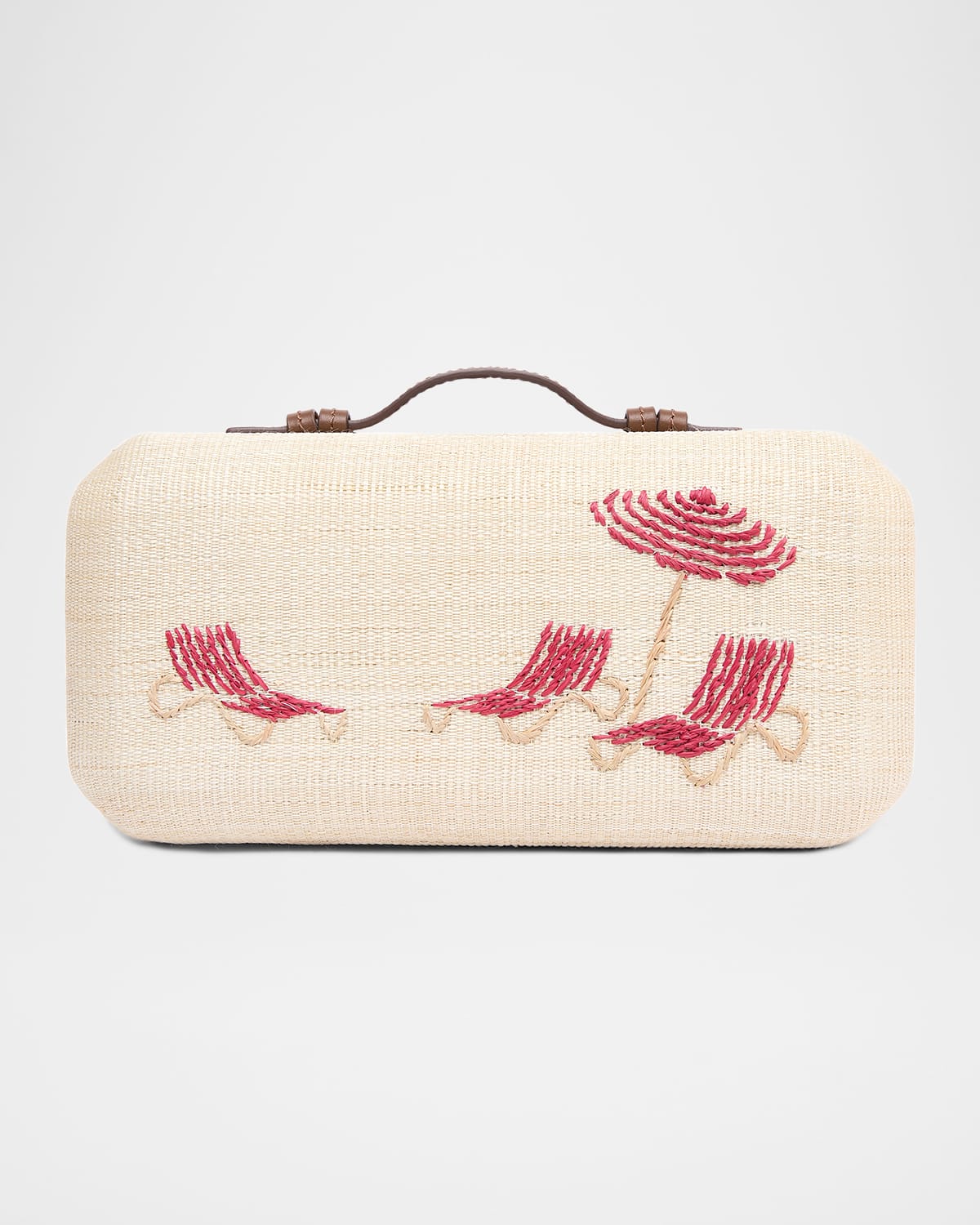 The Deck Chairs Straw Clutch Bag