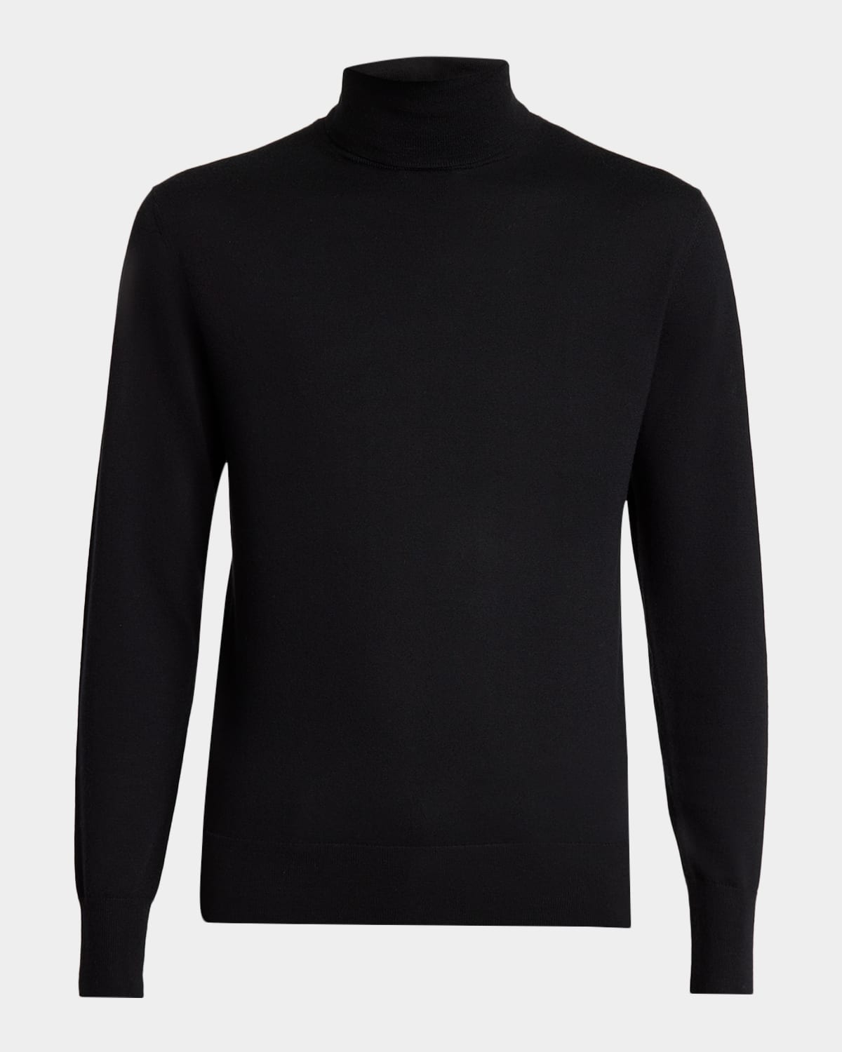 Dries Van Noten Men's Munas Merino Wool Turtleneck Sweater In Black