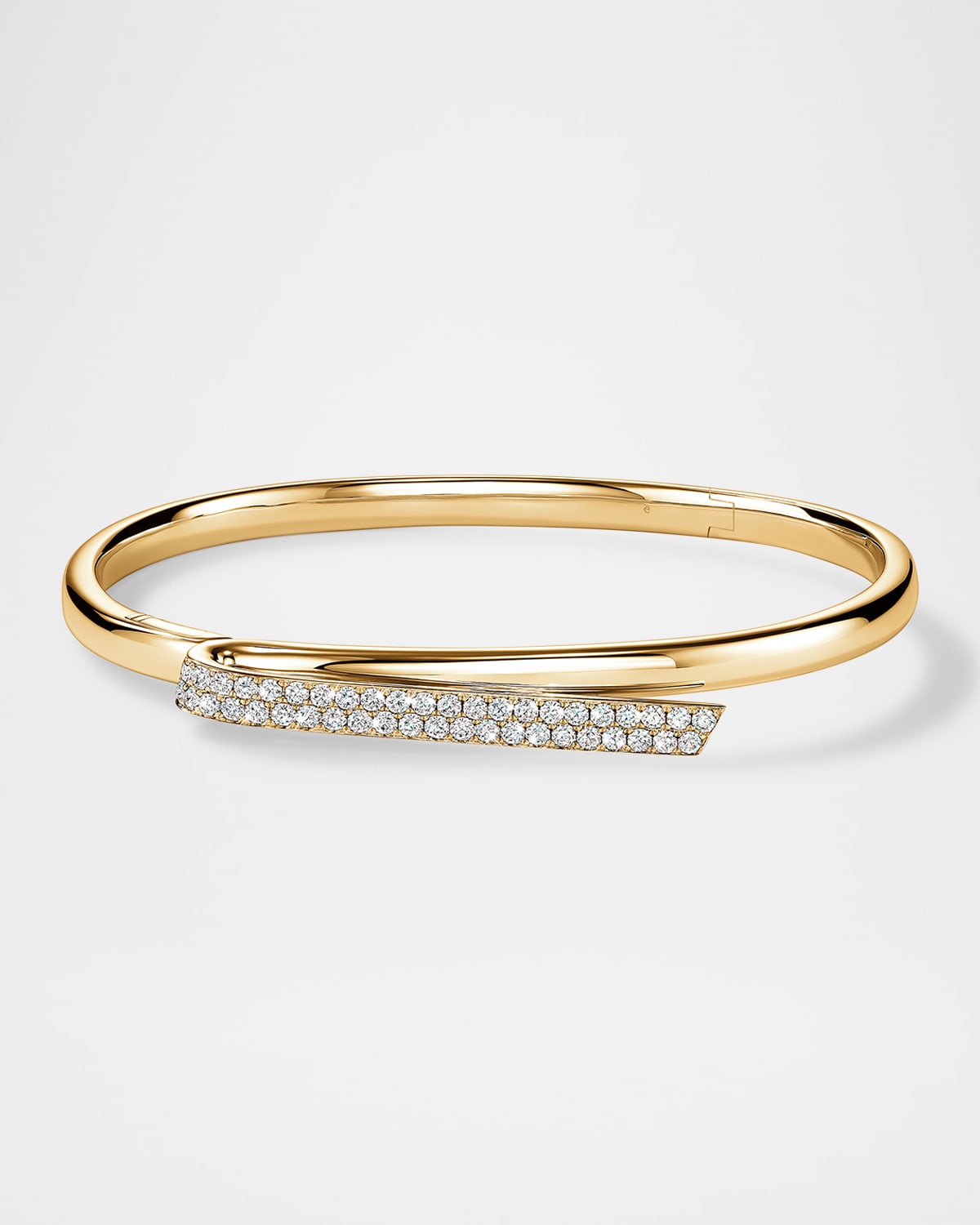18K Yellow Gold Inside Out Diamond Flip Bangle Bracelet