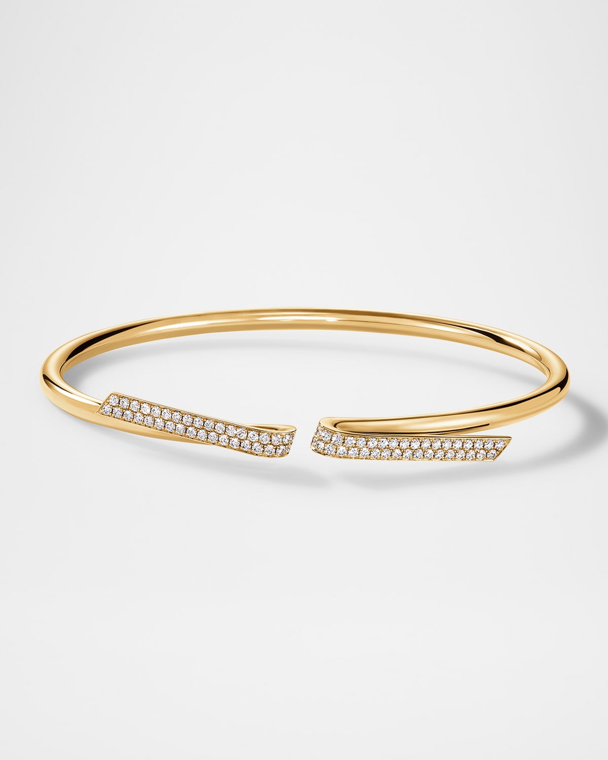 18K Yellow Gold Inside Out Diamond Flexi Bangle Bracelet