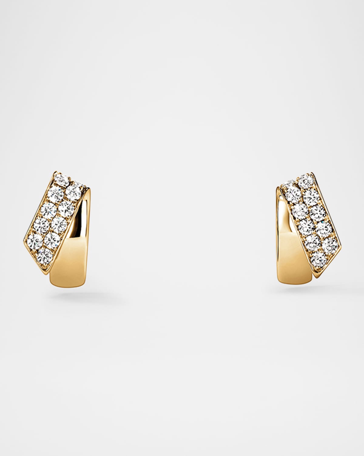 18K Yellow Gold Inside Out Diamond Flip Earrings